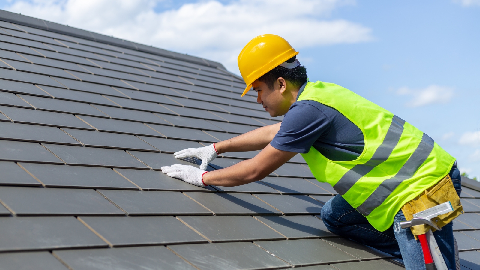 Final inspection on a roof.